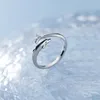 Rings Licliz S925 STERLING SILVER DOLPHIN CZ調整可能なオープニングリングfor Women Jewelry Accessorie Anillos 925 Plata Para Mujer LR0849