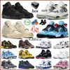 4 skor Jumpman Desinger Basketball 4s Pine Green Cat Thunder Military Black Midnight Navy Sail Bred Mens J4 Men 36-47 Womens Shoes S J 36-7