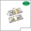 Party Games Crafts Movie Pench Money Toy Supplies Coin Copy fl Print 2 Sided 2000 Fake Dollar Set For Kids B KidSunglass Drop Del Dhpyi