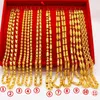 Pendants 100% 14K Gold Chain Men's Plated Pure 24k Gold Necklace Domineering Chain Lasting Fashion 18k Yellow Color Jewelry