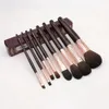 Szczotki 8pcs CT makijaż Zestaw Bronzer Powder Sculpt Blush Foundation Brush Blender Smudger Liner Lip Pędzel Makeup Zestawy szczotki do makijażu