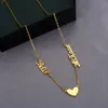 Kettingen Aangepaste Meerdere Gepersonaliseerde Brieven Kettingen voor Vrouwen Mode Aangepaste Naam Hart Hanger Gouden Ketting Naambord Sieraden