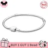 Armreifen Heißer Verkauf fit Original-pan Armband für Frauen Echt 100% 925 Sterling Silber Schlange Kette Armreif Charms DIY hohe qualität Schmuck