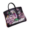 Borse firmate Borse moda di lusso Borsa a contrasto di colore con motivo a palme alla moda borsa con graffiti intagliata scavata borsa a tracolla portatile borsa da donna in vera pelle