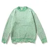 Men's Sweaters Ripped Men Knitted Distressed Jumpers 2024 Vintage Style Casual Pullover Sweater Tops