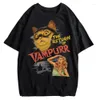 Heren t-shirts de Terugkeer van Vampurr T-shirt Y2k Gothic Mannen o Hals Cool Summer Wash Denim Korte Mouw Tees Mode Oversized Tops 8xl 5wg6x