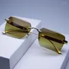 Okulary przeciwsłoneczne 2024 Oculos moda dla mężczyzn bez krawędzi kobiety