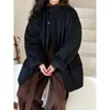 Jaquetas femininas silhueta algodão casaco inverno oversize revestimento carga jaqueta