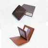 Women Wallets Men Purse Brown Black de alta qualidade de couro bifold lady titular de carteira curta 290e