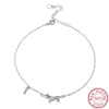 Anklets ChicSilver Chain 925 Sterling Silver Dog Anklets Bone Bracelet White Clear CZ Cute Doggy Anklet Foot Jewelry for Women Girls