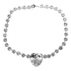 Nya personliga damer Pendant Necklace Luxury Fashion Designer Crystal Heart Necklace Delicate Transparent flash -kedja gratis frakt