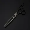 Professionnel 6 '' haut de gamme noir damas ciseaux à cheveux coupe barbier makas outils coupe de cheveux amincissement cisailles coiffeur 240110