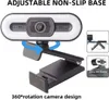 Cámaras web portátiles Full HD 1080P 2K 4K Webcam PC Laptop Auto Focus Webcam Transmisión en vivo Flexible con micrófono Transmisión en vivo conLightL240105