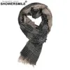 スカーフシャワースカルスカーフメン秋の冬イギリススタイルメンズパッチワークKhaki Black Gray Navy Male Scarf180cm*110cm Q240111