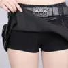 JMPRS Ins Harajuku Low Waist Mini Pant Skirt with Belt Women Sexy Black Sashes Denim Skirts Female Punk Grunge Clubwear Mujer 240110