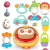 Tänder leksaker spädbarn 10st baby rattle teether sensory tänder leksak född för spädbarn 0612 månader gåva tidig utbildning droppleverans dhfk9