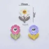 Andere Kunst und Handwerk 20 Stück 18 * 26 mm bestickte Strickblume für DIY Hut Kleidung Hochzeit Nähen Patches Kopfbedeckung Clips Dekor Zubehör YQ240111