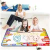 Coloring Books Large Aqua Color Mat Water Doodle Kids Mess Ding With Neon Game Drop Delivery Toys Gifts Learning Educa Education Dhwsz
