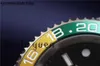 Designer Roles Watch Orologi svizzeri Uomo meccanico di lusso automatico giallo verde lunetta in ceramica movimento cinturino giubileo orologio da polso luminoso Run Away Chrono Montr