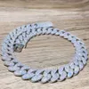 Nieuw aankomsten Moissanite Diamond Silver 925 Hip Hop Necklace Sieraden Cuabn Link Chain Men