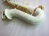 2024 Nowy saksofon tenorowy Najlepsza jakość B Flat White Tenor Sax Professional Musical Instrument z obudową
