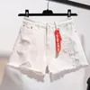 Jeans Jmprs Plus Size S5xl Dames Denim Shorts Zomer Hoge Taille Kwastje Gescheurde Mode Casual Losse Katoenen Wijde Pijpen Broek