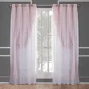リビングルームのためのピンクブラックアウトカーテン寝室の背景のためのカーテングレーサーマル断熱ガールズウィンドウトリートメントホワイトシア