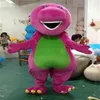 2018 Profession directe d'usine Costumes de mascotte de dinosaure Barney Halloween Cartoon Taille adulte Fantaisie Dress2579