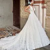 Boho Beading Wedding Dresses Backless A Line Floor Length Backless Beading Bridal Gowns Robes de Mariees Plus Size