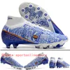 Kwaliteit voetbalschoenen Zoom Mercurial Superfly 9 Elite AG ACC Sokken Voetbalschoenen Heren Zacht Leer Comfortabele training Mbappe CR7 Voetbalschoenen