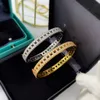 Bracelet designer bracelet luxury bracelet designer Full diamonds white stone hollow T word row diamond couple bracelet couple models