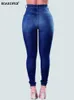 Femmes déchiré jean taille haute Stretch maigre coupe ajustée femme crayon Y2K pantalon détruit Denim pantalon dames décontracté trou pantalon 240110