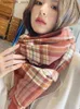 Écharpes Nouveau Imitation Cachemire Femmes Dames Écharpe D'hiver Preppy Style Plaid Gland Écharpe Pashmina Mujer Foulard Bufanda Longue Wrap Châle Q240111