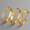 Devil's Eye Style Bracelets Women Bangle Luxury Designer Jewelry 18K Gold Plated Stainless Steel Wedding Lovers Gift Bangles 170