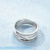 Mücevher Tasarımcısı Pandoraring Dora'nın Band Rings S925 STERLING Silver Flip Style İç içe Taç Moda Çift Eşleştirme Yüzüğü