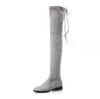 Designer Women 60mm Jersey Mesh Sock Thigh Pull On Elastic Point-toes Stiletto Heeled Knitted Over Knee High Boot Women Luxury Factory Footwear