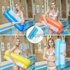 Outras piscinas SpasHG Rede inflável dobrável de dupla finalidade flutuante fileira piscina água diversão inflável reclinável cama flutuante YQ240111