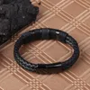 Bedelarmbanden Klassiek tweelaags rond lederen herenarmband Punk meerlaags kronkelende handgeweven armband voor sieraden cadeau