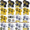 Camisa de futebol personalizada do NCAA 2024 Big Ten Champion Michigan Wolverines 9 J.J. McCarthy 10 Tom Brady 0 Mike Sainristil Kalel Mullings Jack Tuttle 1000 ganha patch Rose Bowl