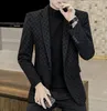 2024 Wysokiej jakości designerski mody kombinezonu Blazer Jackets Płaszcze Wzór kwiatowy dla mężczyzn Stylist List Let Long Sleeve Casual Party Wedding 967