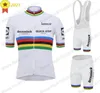 Dünya 2021 Bisiklet Giysileri Hızlı Step Jersey Seti Julian Alaphilippe Yol Bisiklet Takımı Maillot Cyclisme Tekdüze Yarış Setleri2743531