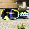 Goggles Yeni 100 Erkek Binicilik Goggles Enduro Antifog Bisiklet Moto Kir Bisiklet Mx MTB Binicilik HD Yansıtılmış Lens Motokros Gözleri