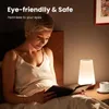 1 lampe de table LED, veilleuse tactile LED, rechargeable par USB, télécommande à intensité variable avec modes multicolores, minuterie, lampe de côté portable pour chambre à coucher, salon