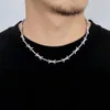 Collane Gioielli di moda Catena con zirconi scintillanti Collana con spine Collana con diamanti ghiacciati Hip Hop Regalo per lui/lei