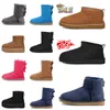 أعلى الموضة الكلاسيكية القصيرة للسيدات الشتاء أحذية الثلج مصمم الرجال Ultra mini منصة التمهيد الوردي ugh tasman slippers tazz slippers fur slides cankle booties
