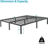 AUTSTA Full Size Bed Frame Easy Assembly, No Box Spring Needed, Heavy Duty Metal Platform Full Bed Frame with Plenty of Room for Storage