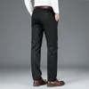 Lente Heren Bamboevezel Casual Broek Klassieke Stijl Zakelijke Mode Kaki Stretch Katoenen Broek Mannelijke Merkkleding 240111