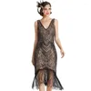 Casual Dresses Women's 1920s Dress Sequin Art Deco Roaring Gatsby With Sleeveless Vintage Flapper 2024