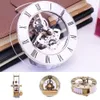 Retro Gear Wall Clock Movement Round Decorative Table Clock Metal Perspective Movement Wall Clock Accessory Antique Style Clocks 240110