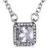 Ensembles rayonnant classique élégance intemporelle coeur surélevé avec collier en cristal pour les femmes Europe bijoux 925 collier en argent sterling